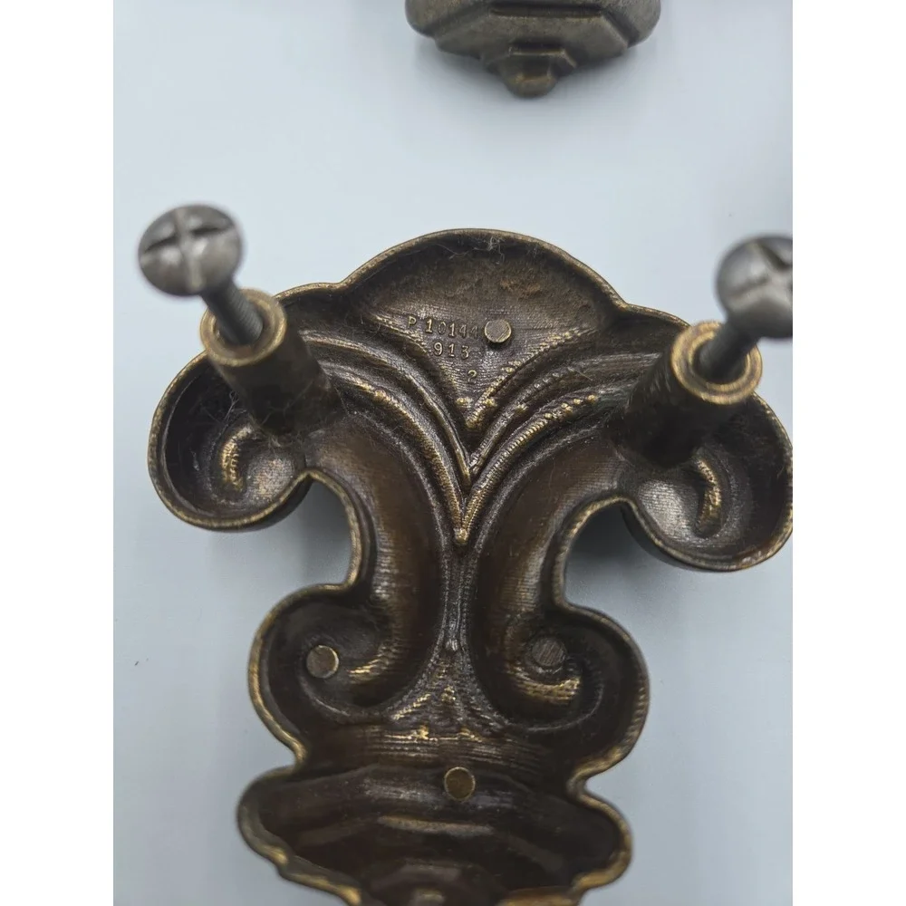 8 Buffet Drawer Door Pull Large Vintage Brass MCM Gothic Credenza 50mm